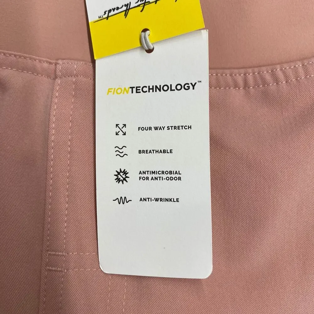 FIGS Axim Cargo Scrub Pants Mens Small Short PO 5751 Pink Sand Medical Nurse NWT